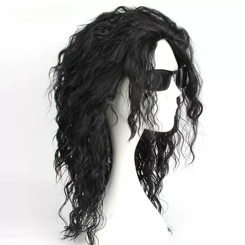 Anime Cosplay Long Black Hair - Peluca Negra de Michael Jackson para