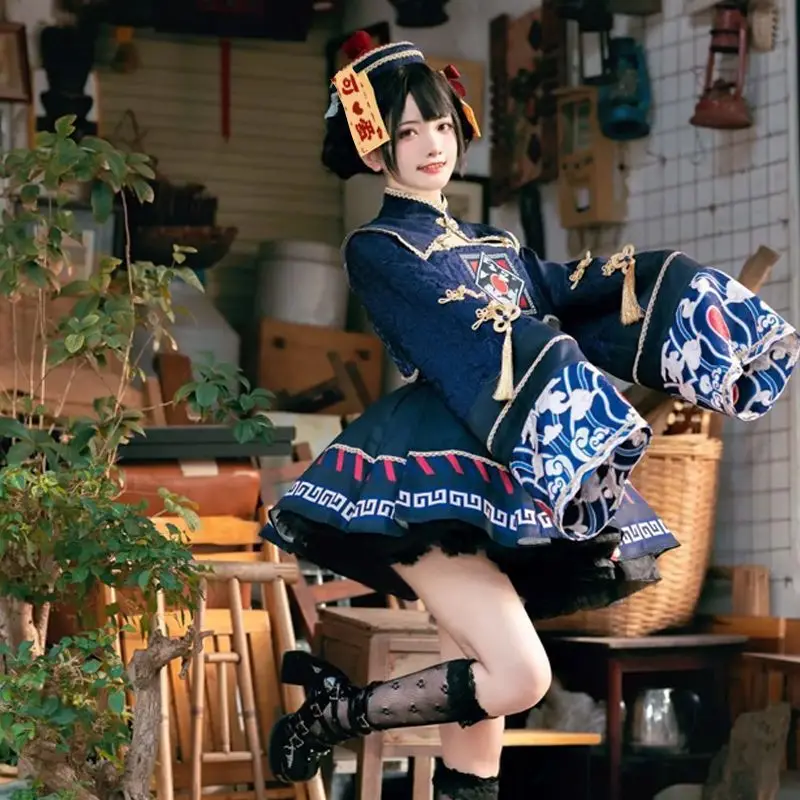 Anime Zombie Cosplay - Vestido dulce de estilo chino Lolita,