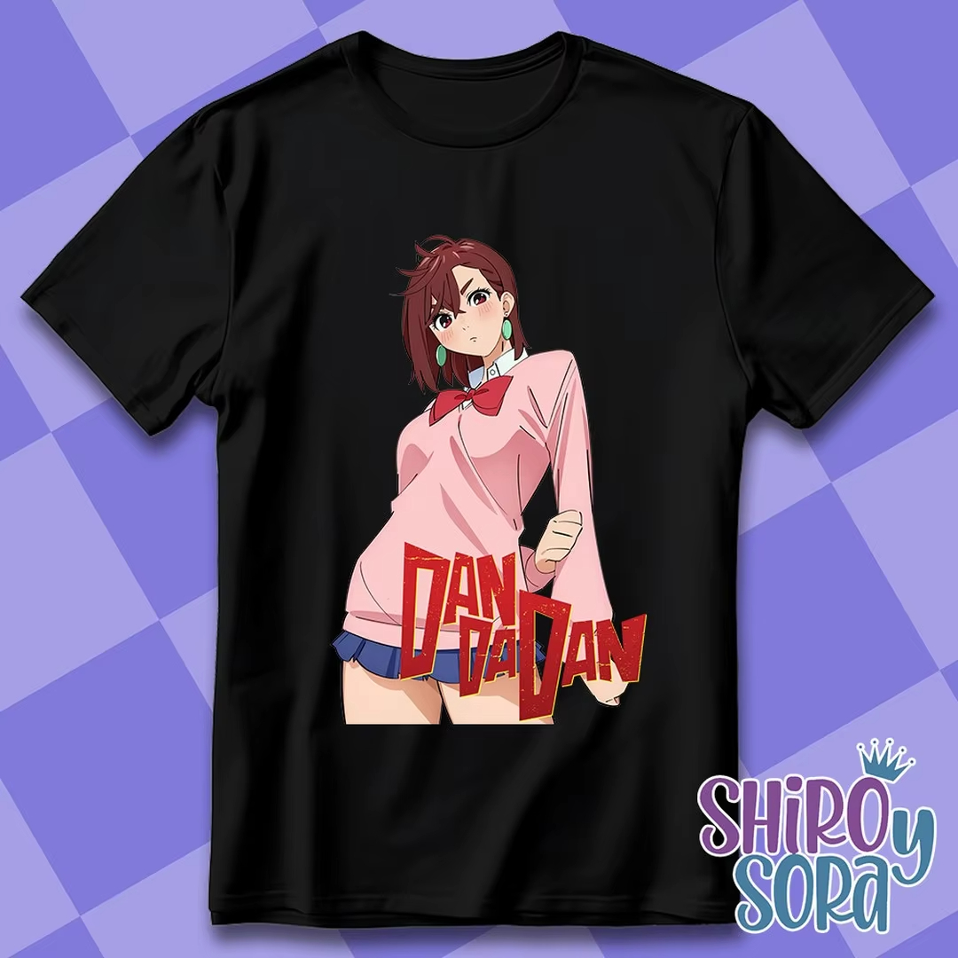 Anime Cosplay Title - Camiseta Negra Oversize de Algodón con