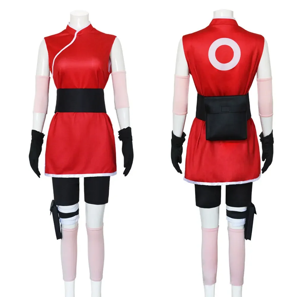 Anime Cosplay Ninja - Disfraz de Anime Haruno Sakura para