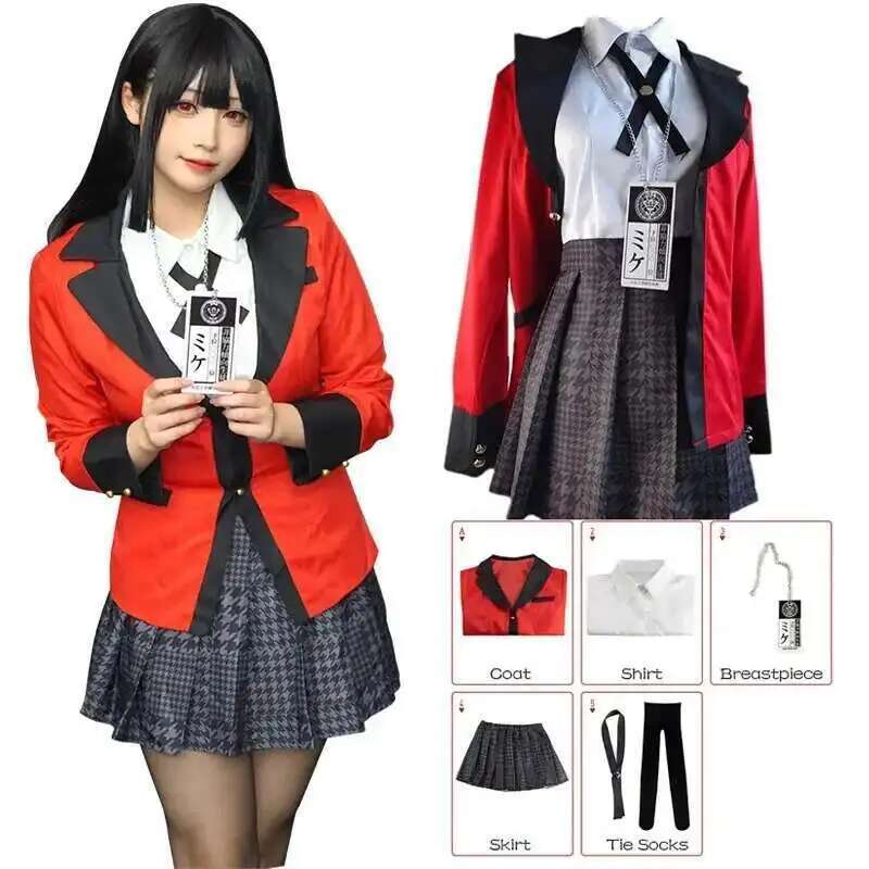 Anime Cosplay Ninja - Disfraz de Anime Kakegurui Jabami Yumeko,