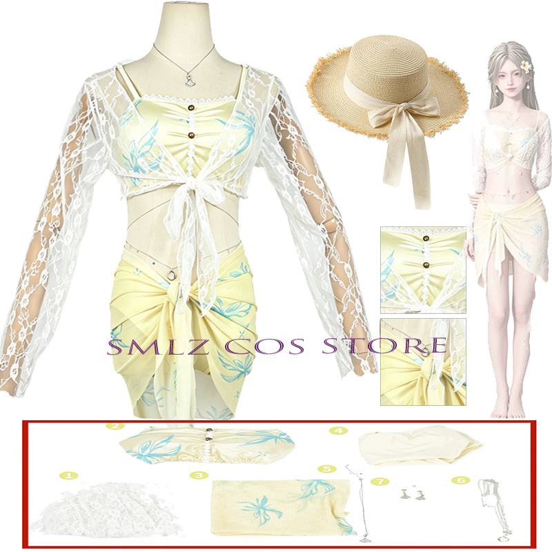 Anime Cosplay Youtube Shorts - Traje de Baño Love and Deepspace