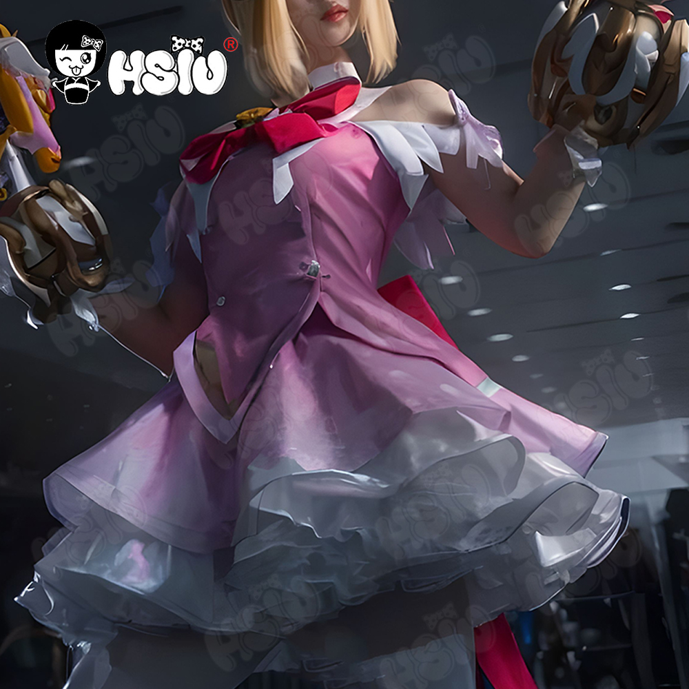 Cosplay Anime Pink Hair - Peluca de disfraz de Juno, HSIU,