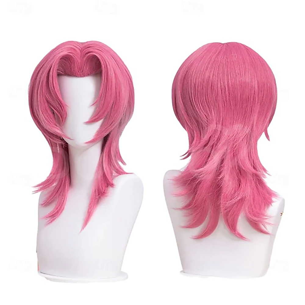 Cosplay Korean Anime - Pelucas de disfraz de pelo sintético,