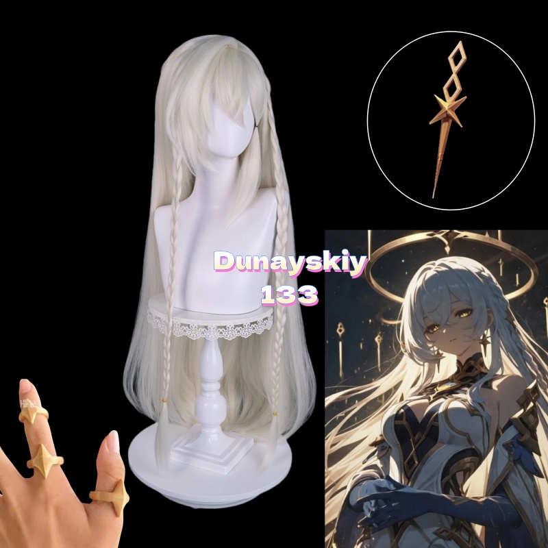 Anime Cosplay Long Hair - Genshin-Peluca de Cosplay de impacto Istaroth,