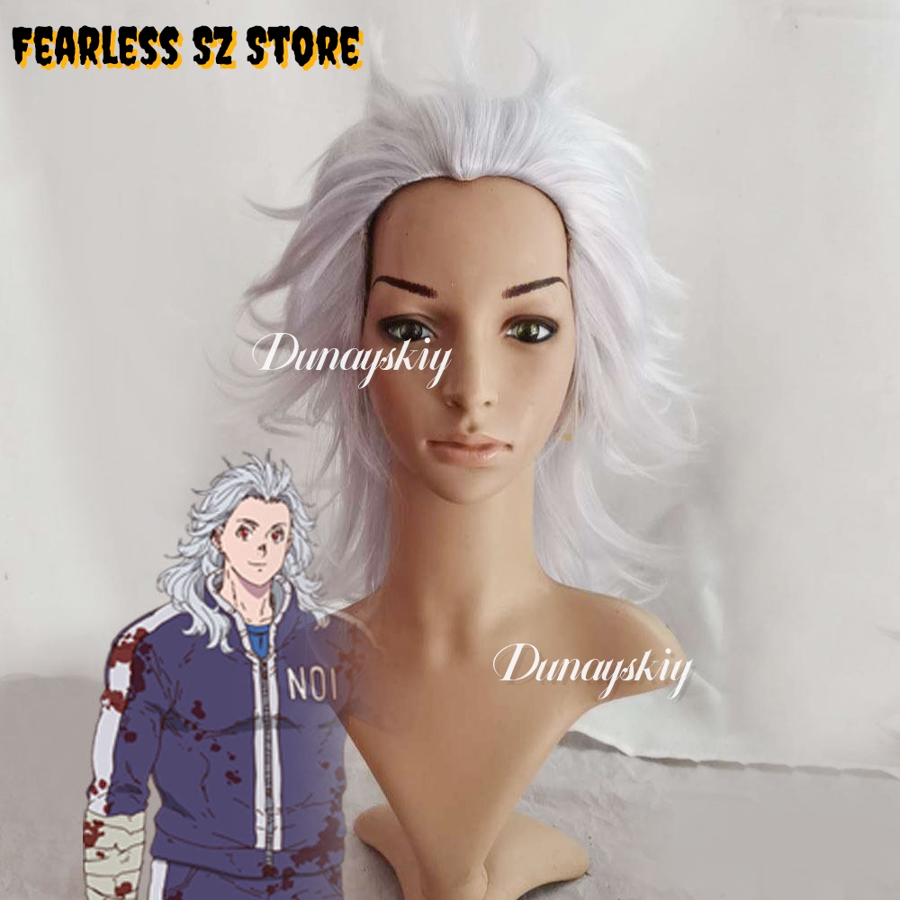 Cosplay Anime White Hair - Disfraz de Cosplay Dorohedoro Noi, pelo