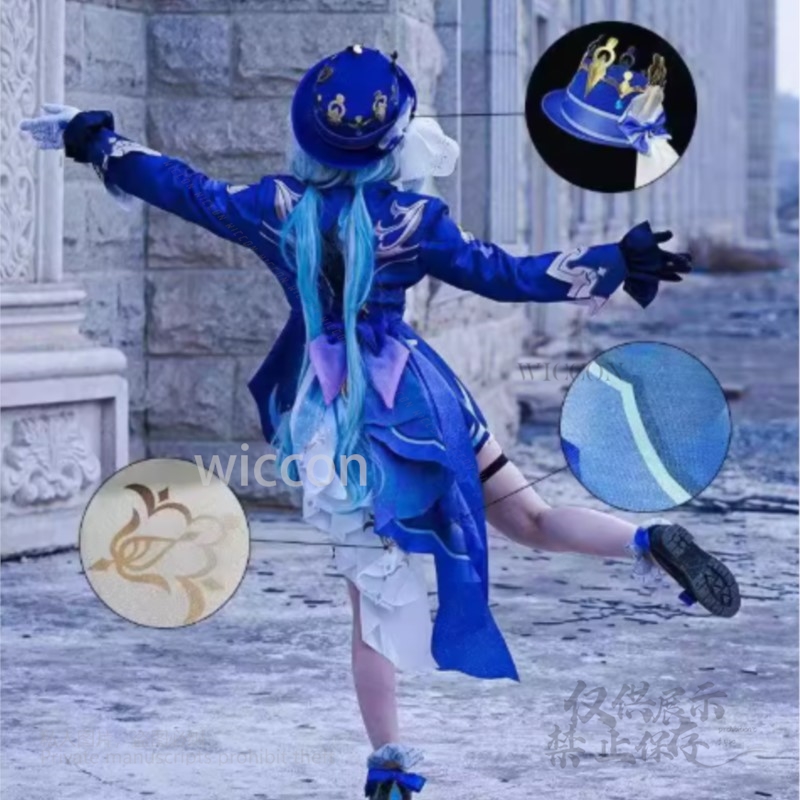 Juego de Anime Furina, disfraz - Cosplay Anime White Hair reseña y precio