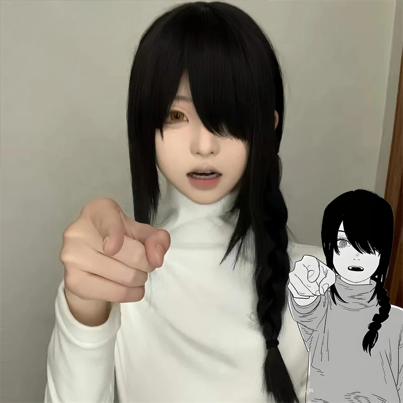 Peluca de motosierra de Anime  - Anime Cosplay Long Black Hair reseña y precio