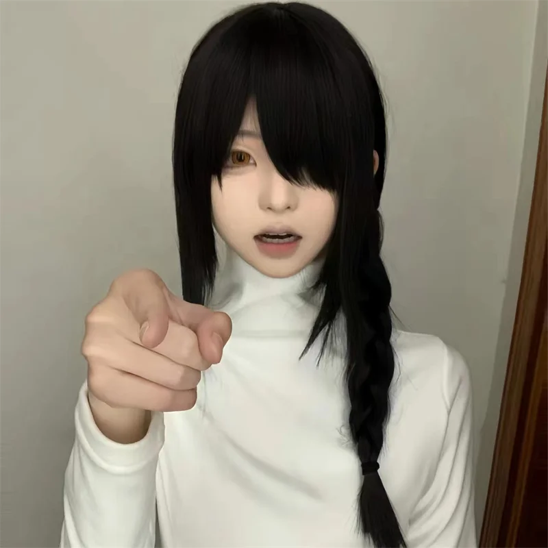 Peluca de motosierra de Anime  - Anime Cosplay Long Black Hair reseña y precio