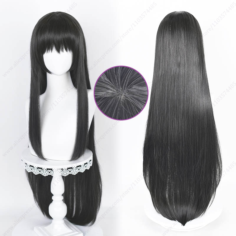 Akemi Homura-peluca larga y re - Anime Cosplay Long Black Hair reseña y precio