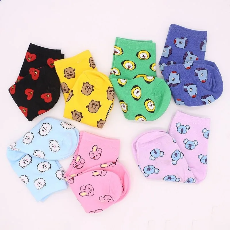 Calcetines Kawaii BT21 de dibu - Cosplay Korean Anime reseña y precio