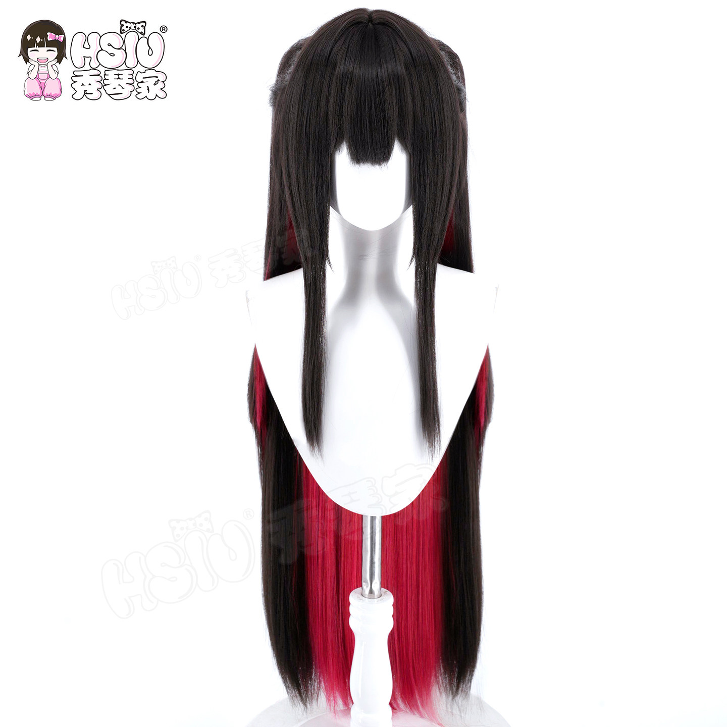 Peluca de Cosplay HSIU Game Az - Anime Cosplay Long Black Hair reseña y precio