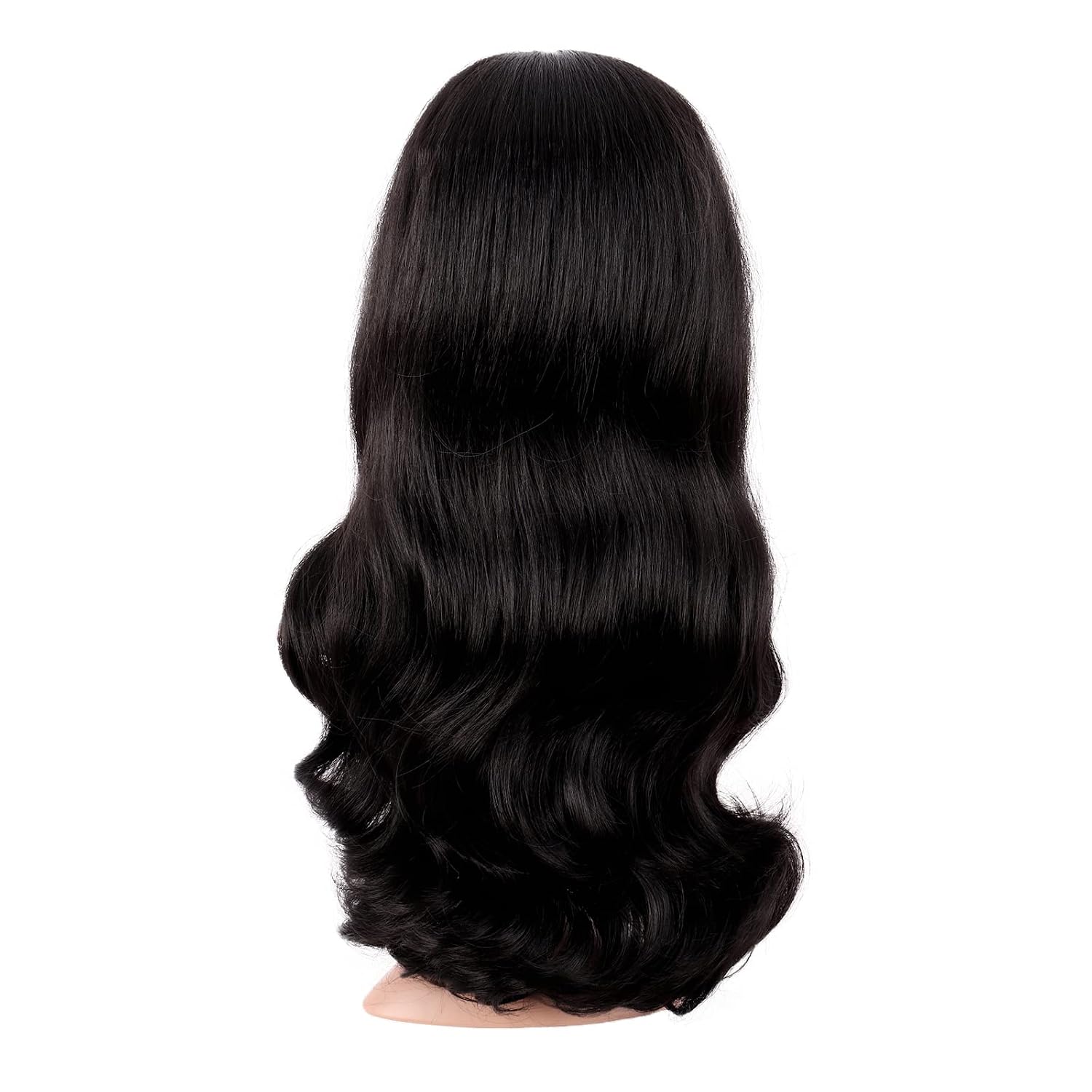 Peluca Larga Rizada con Parte  - Anime Cosplay Long Black Hair reseña y precio