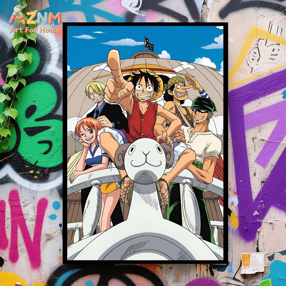 AZNM Impresión en lienzo sin m - One Piece Straw Hat reseña y precio