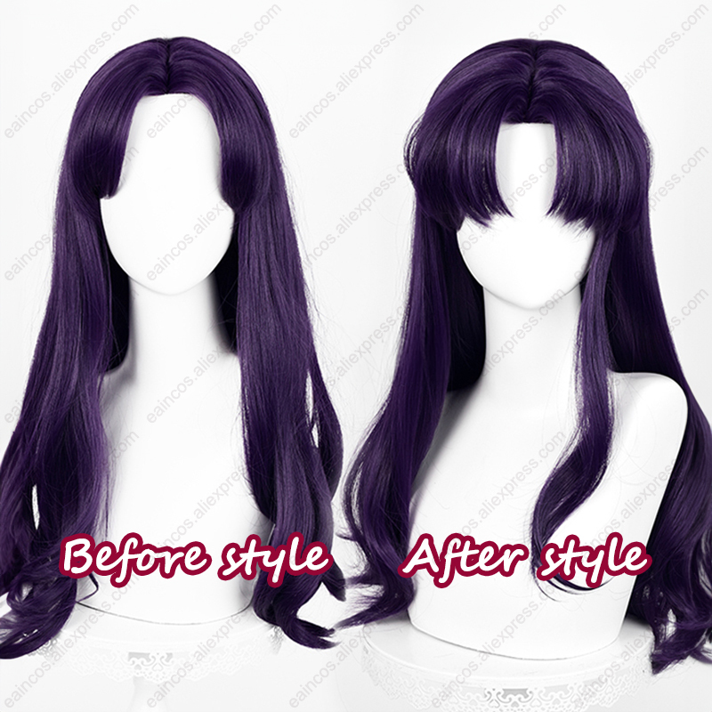 Peluca de Cosplay EVA Misato K - Anime Cosplay Long Black Hair reseña y precio