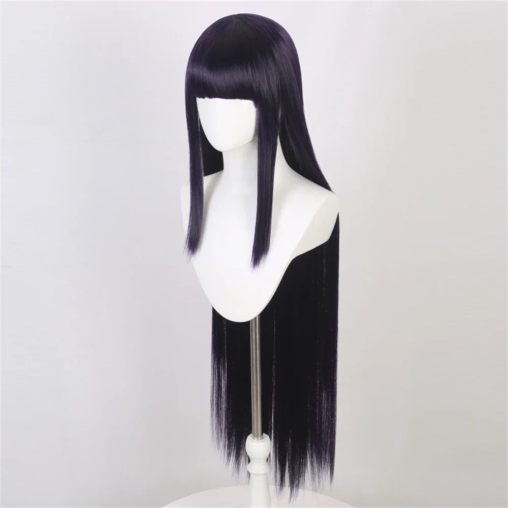 Pelucas sintéticas para Cospla - Anime Cosplay Long Black Hair reseña y precio