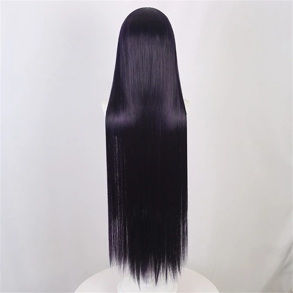 Pelucas sintéticas para Cospla - Anime Cosplay Long Black Hair reseña y precio