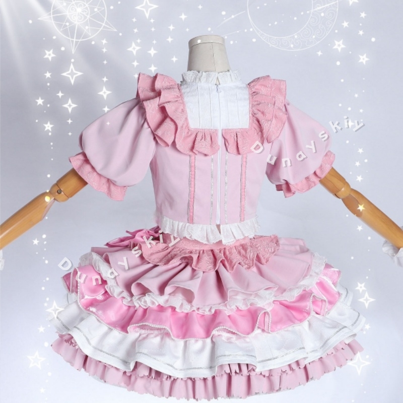 Disfraz de Cosplay de Puella M - Cosplay Anime Pink Hair reseña y precio