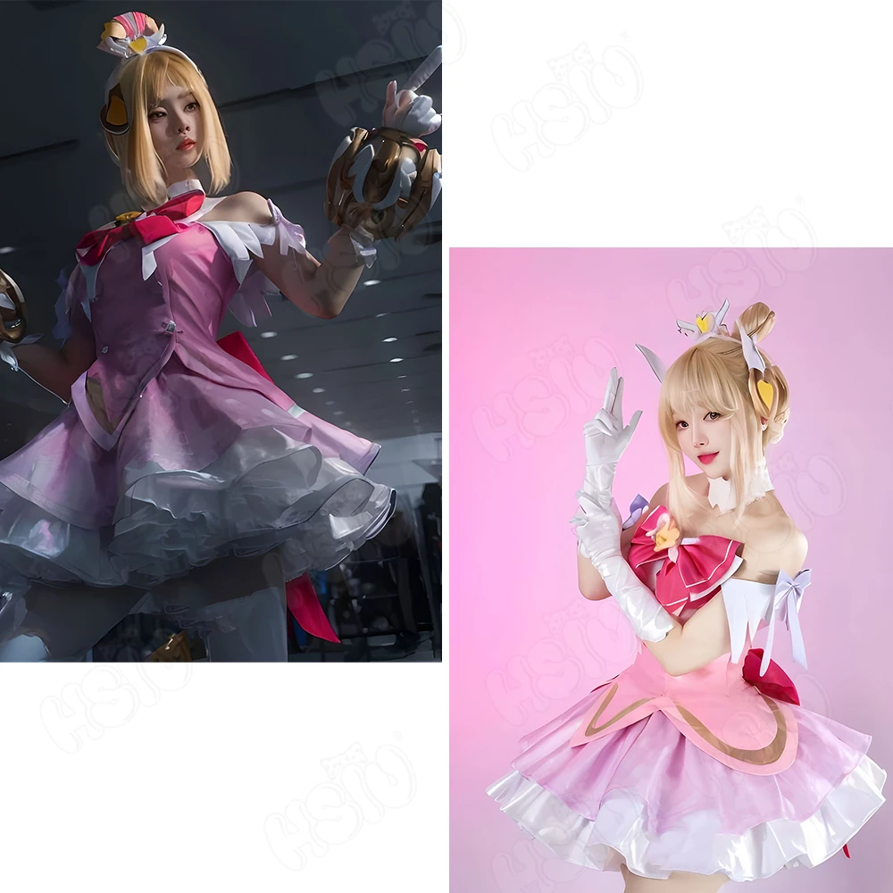 Peluca de disfraz de Juno, HSI - Cosplay Anime Pink Hair reseña y precio