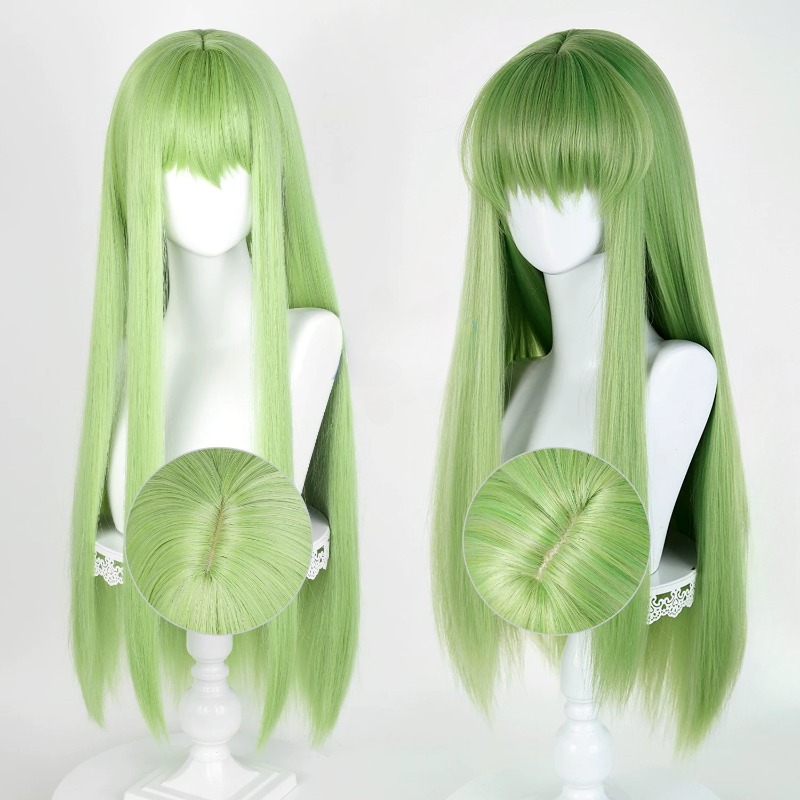 Peluca verde de Anime CC para  - Anime Cosplay Long Hair reseña y precio