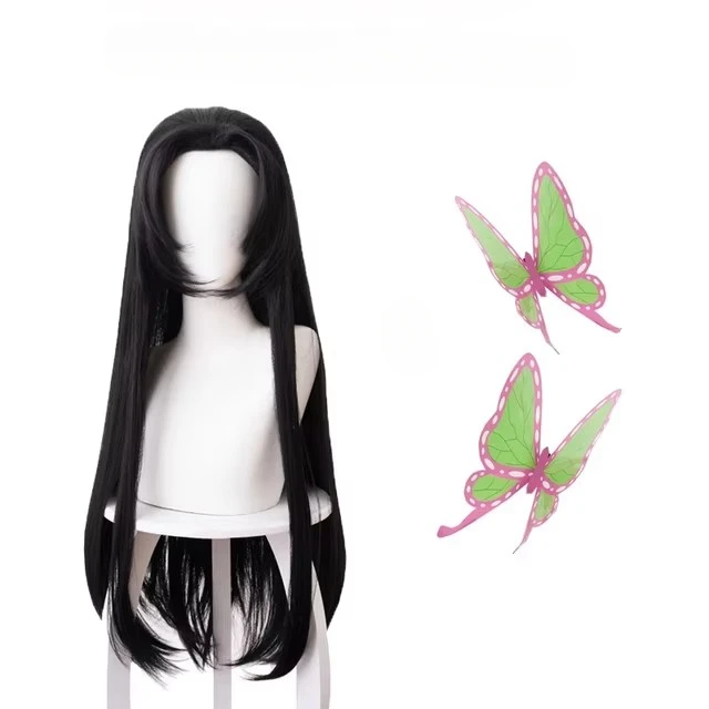 Peluca de Anime Kochou Kanae K - Anime Cosplay Long Black Hair reseña y precio