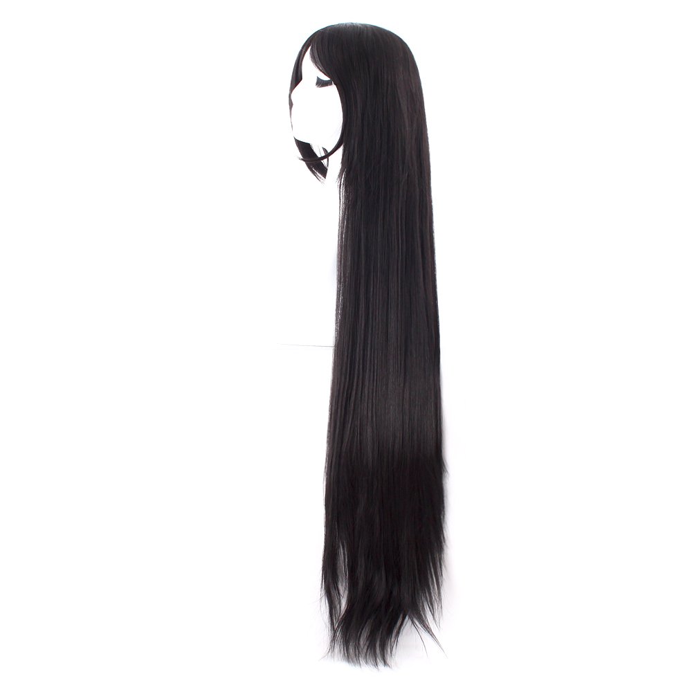 Peluca de Cosplay recta de 40  - Anime Cosplay Long Black Hair reseña y precio