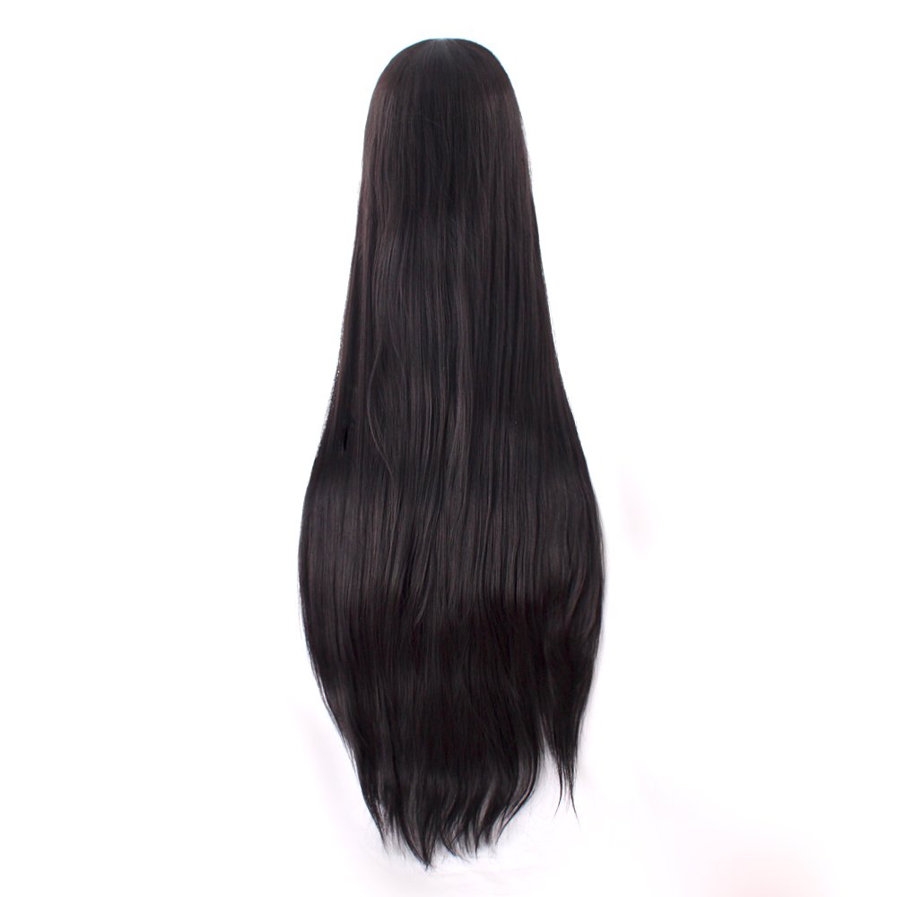 Peluca de Cosplay recta de 40  - Anime Cosplay Long Black Hair reseña y precio