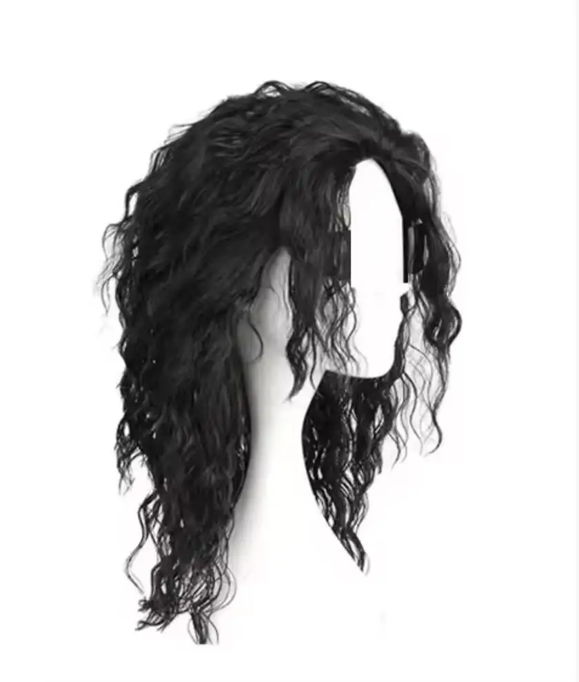 Peluca Negra Larga y Rizada pa - Anime Cosplay Long Black Hair reseña y precio