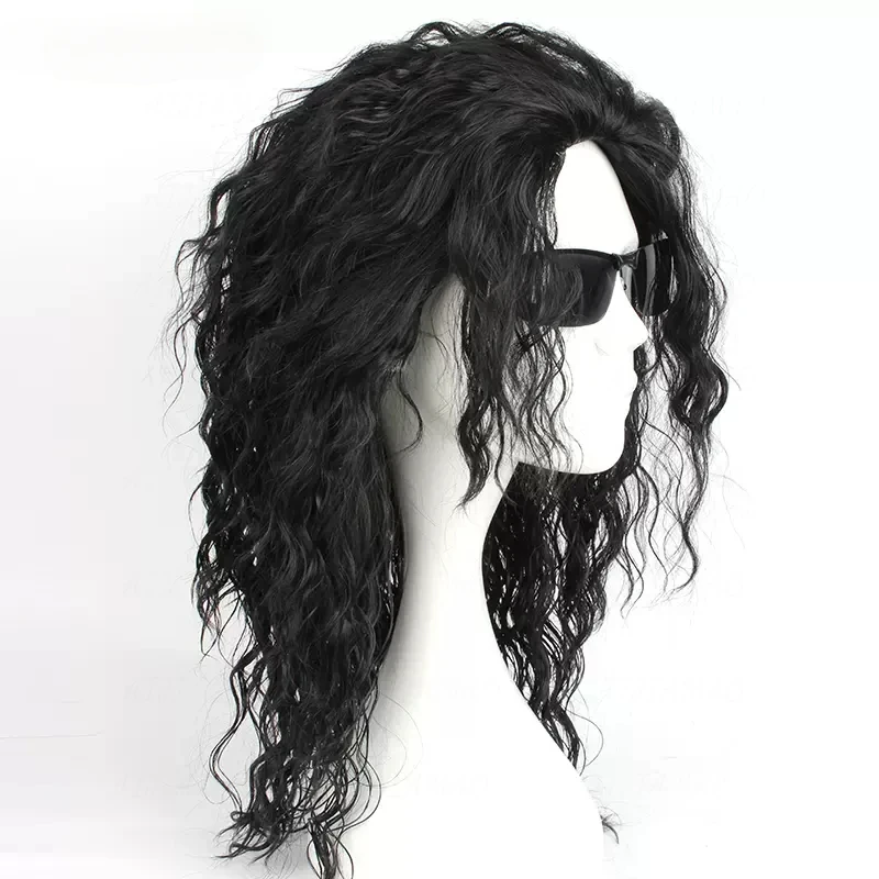 Peluca Negra Larga y Rizada pa - Anime Cosplay Long Black Hair reseña y precio